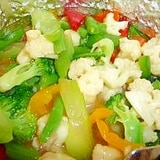 ごま油と中華だし入りのお湯で茹でる温野菜サラダ